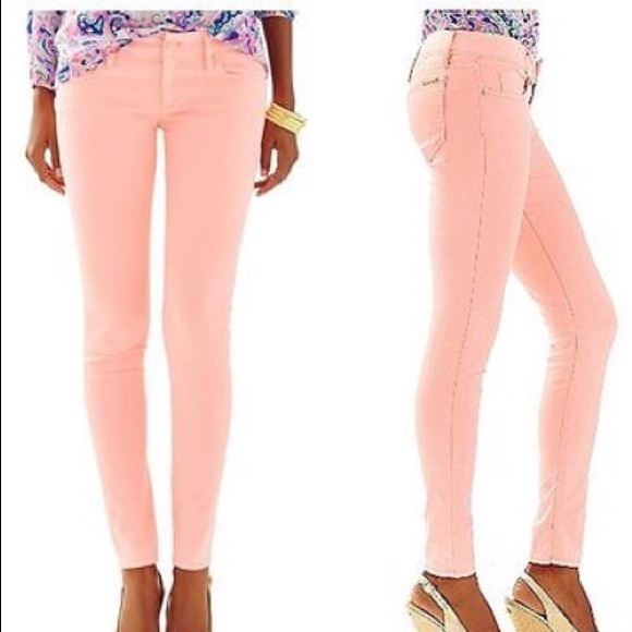 Lilly Pulitzer Worth Skinny in Cheeky Melon - Picture 1 of 1
